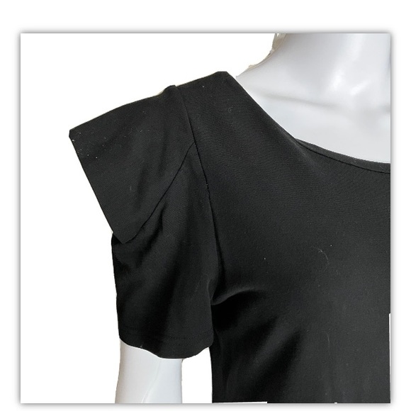 TOV Holy- G inc Short Sleeve  Black Dress Tunic Zipper Up Back Size EUR 40/US 8 - Picture 3 of 14